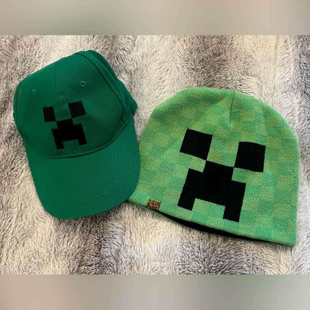 NWOT Minecraft Creeper Beanie & Adjustable Hat | JINX Boys Gamer Gift
